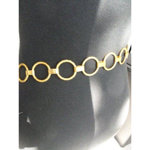 Vintage Handmade 1970\'s Gold Tone Textured \